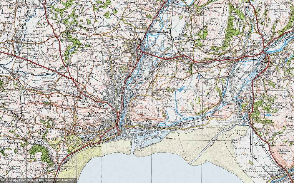 Old Map of Pentre-chwyth, 1923 in 1923