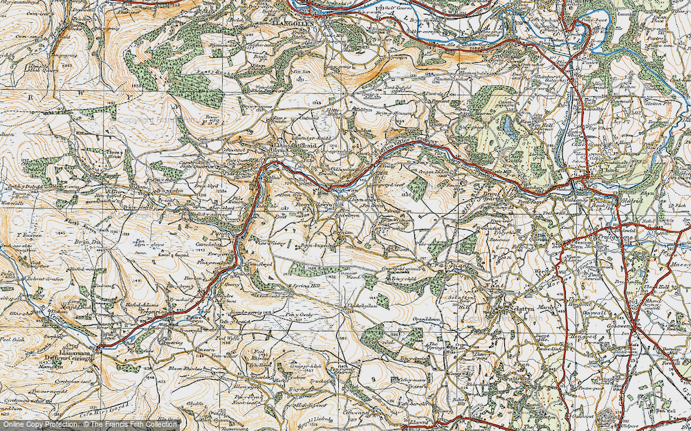Old Map of Pentre Cilgwyn, 1921 in 1921