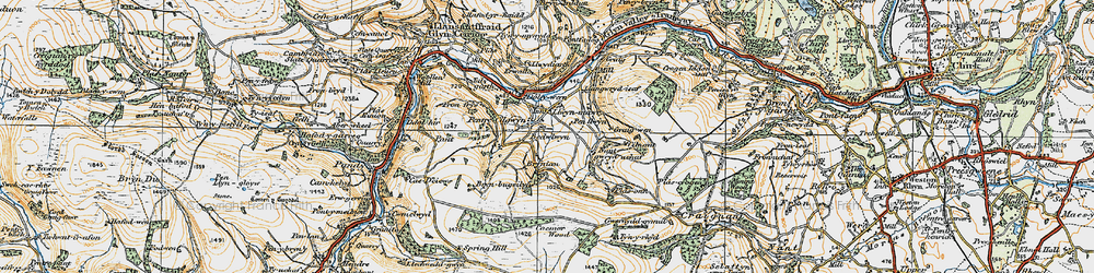 Old map of Pentre Cilgwyn in 1921