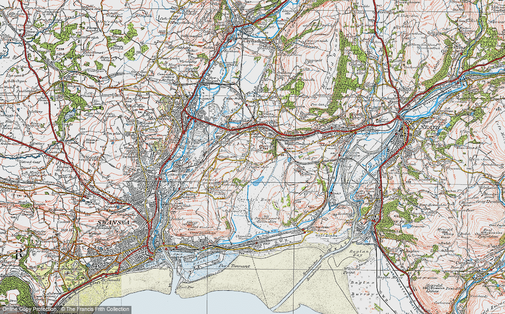 Old Map of Pentre-dwr, 1923 in 1923