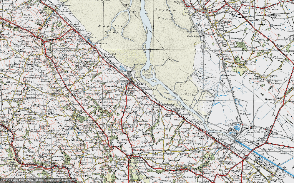 Old Map of Pentre-Ffwrndan, 1924 in 1924