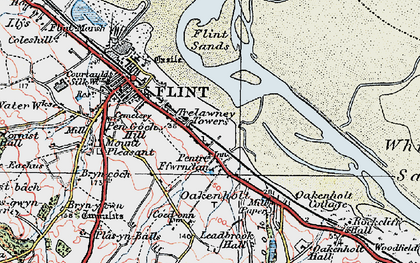 Old map of Pentre-Ffwrndan in 1924