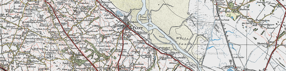 Old map of Pentre-Ffwrndan in 1924