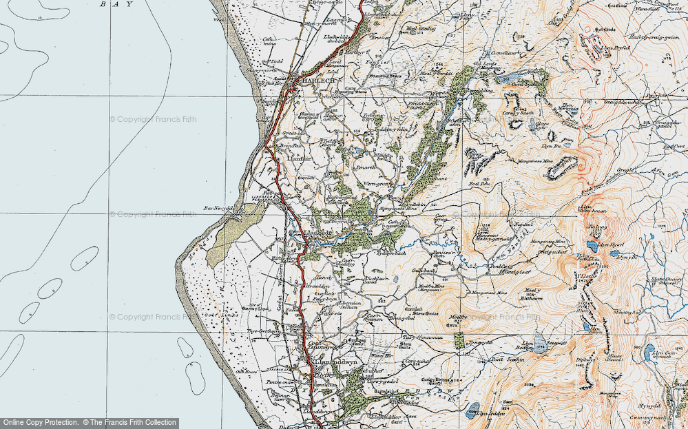 Old Map of Pentre Gwynfryn, 1922 in 1922