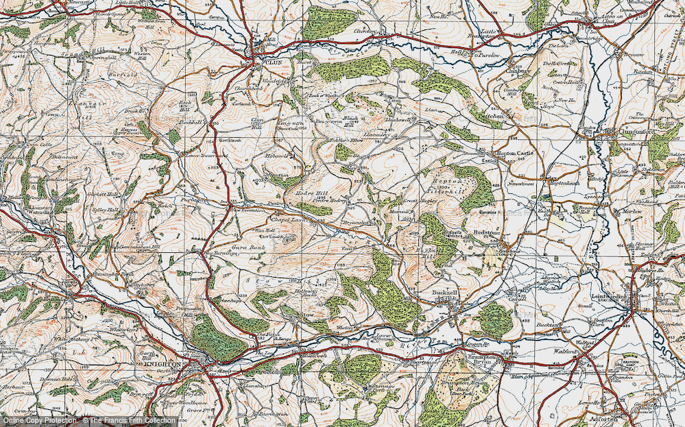 Old Map of Historic Map covering Bryncalled in 1920