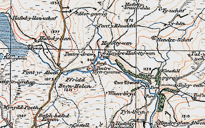 Old map of Tan-y-ffordd in 1922