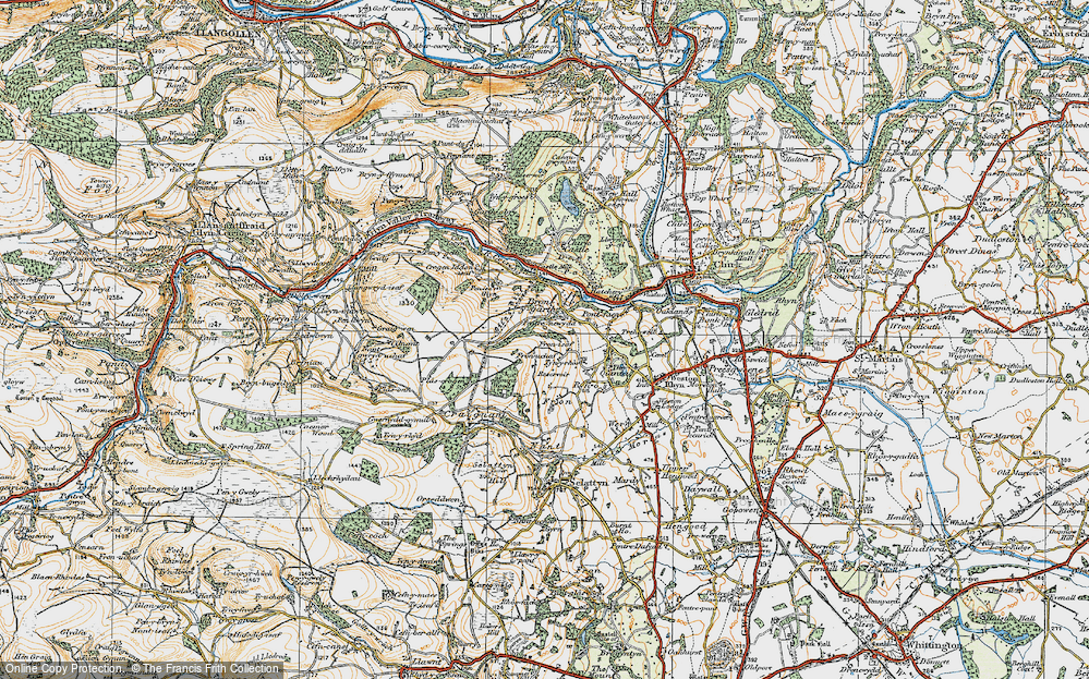 Old Map of Pentre-newydd, 1921 in 1921