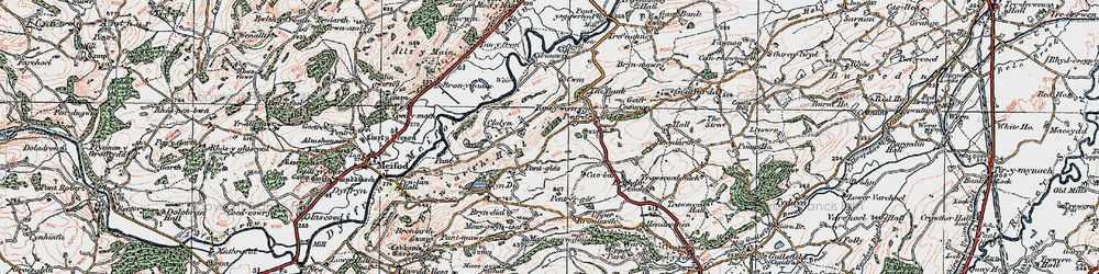 Old map of Bryn-dial in 1921