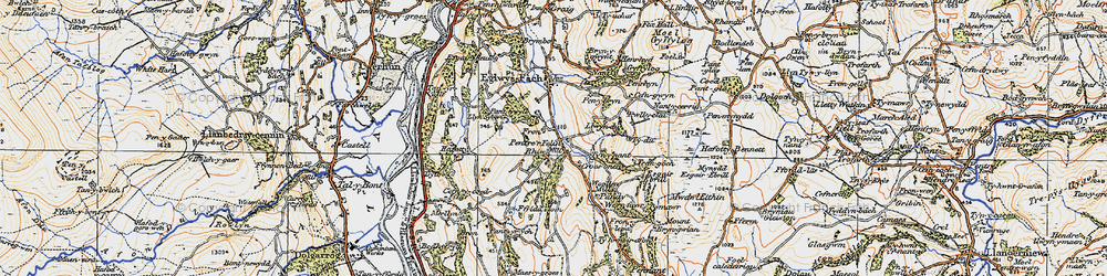 Old map of Ty-mawr in 1922