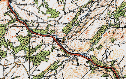 Old map of Pentrebach in 1923