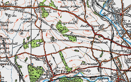 Old map of Pentrebane in 1919