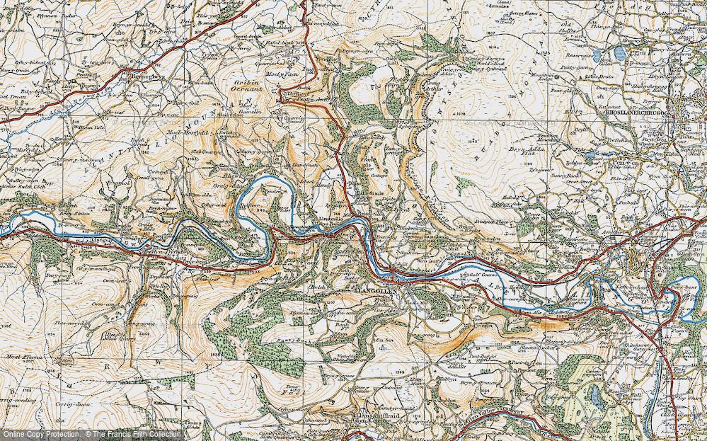 Old Map of Pentrefelin, 1921 in 1921