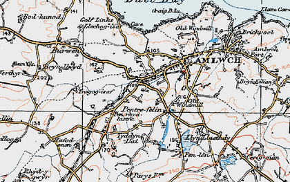 Old map of Pentrefelin in 1922