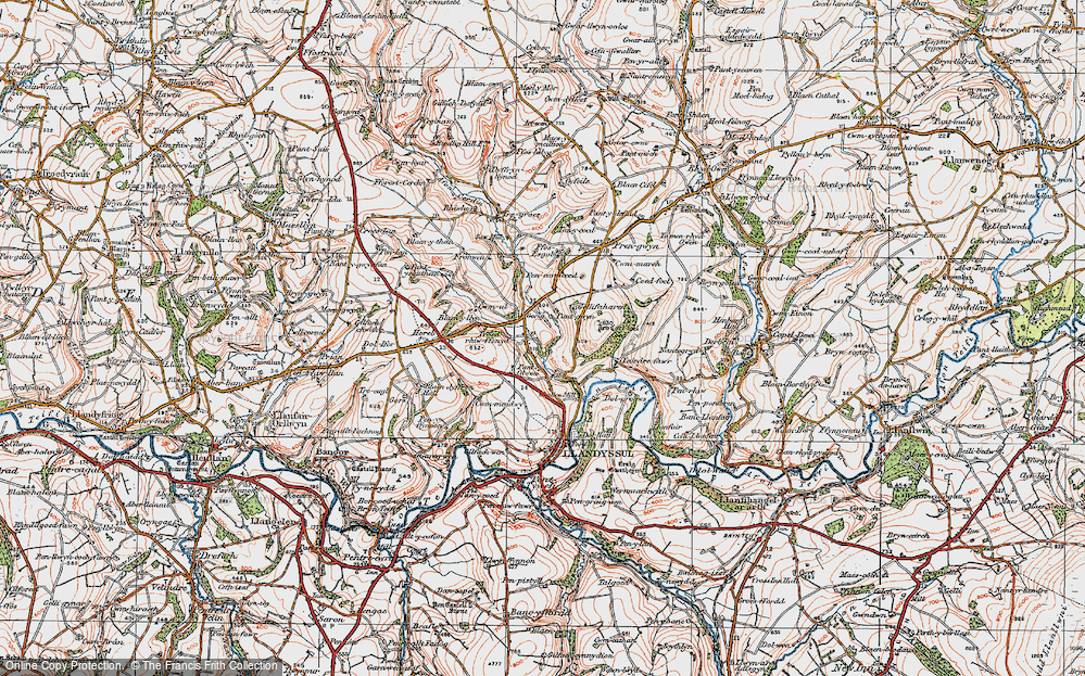 Old Map of Pentrellwyn, 1923 in 1923