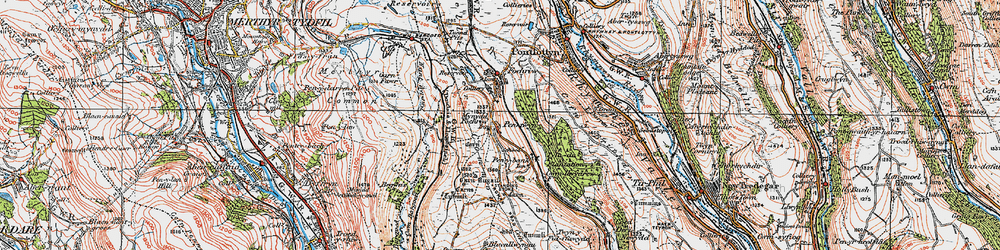 Old map of Pentwyn in 1919