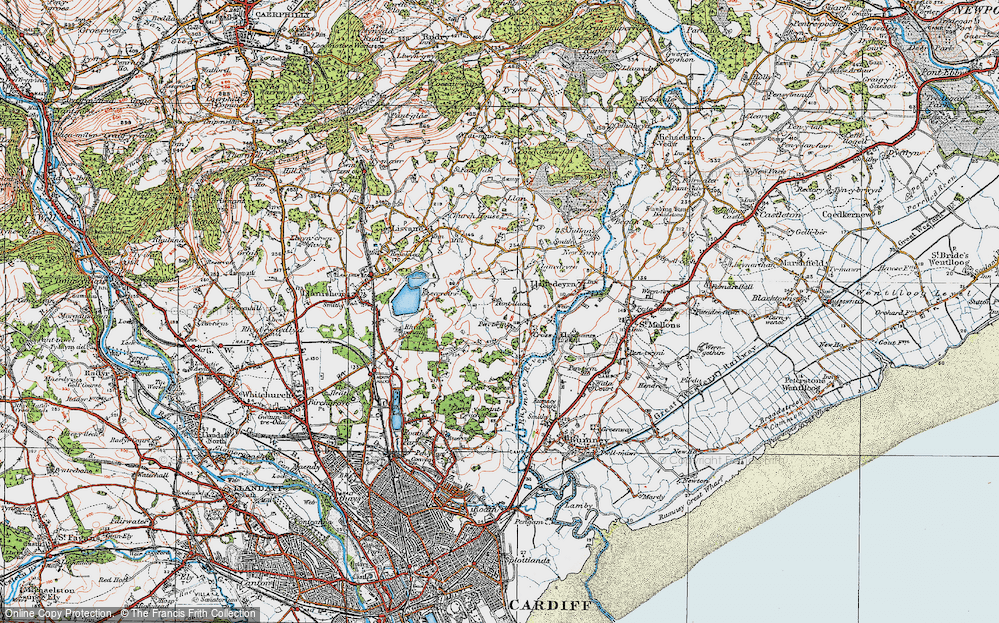 Old Map of Pentwyn, 1919 in 1919