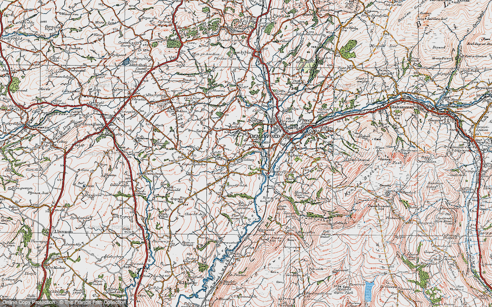 Old Map of Penybanc, 1923 in 1923