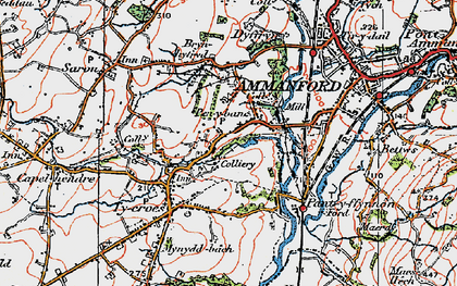 Old map of Penybanc in 1923