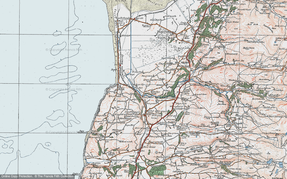 Old Map of Penybont, 1922 in 1922