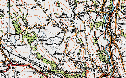 Old map of Penybryn in 1919