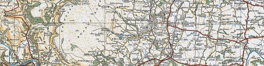 Old map of Penycae in 1921