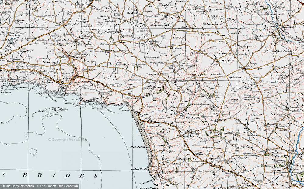 Old Map of Penycwm, 1922 in 1922