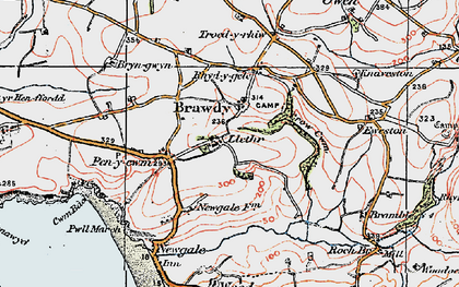 Old map of Penycwm in 1922