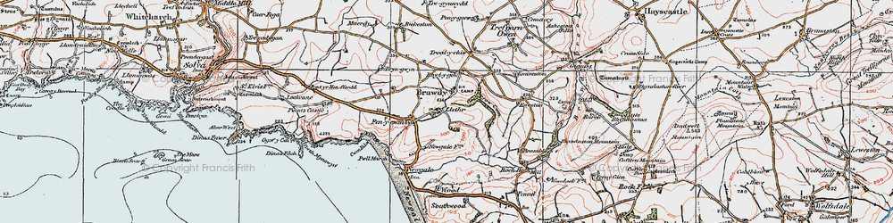 Old map of Penycwm in 1922