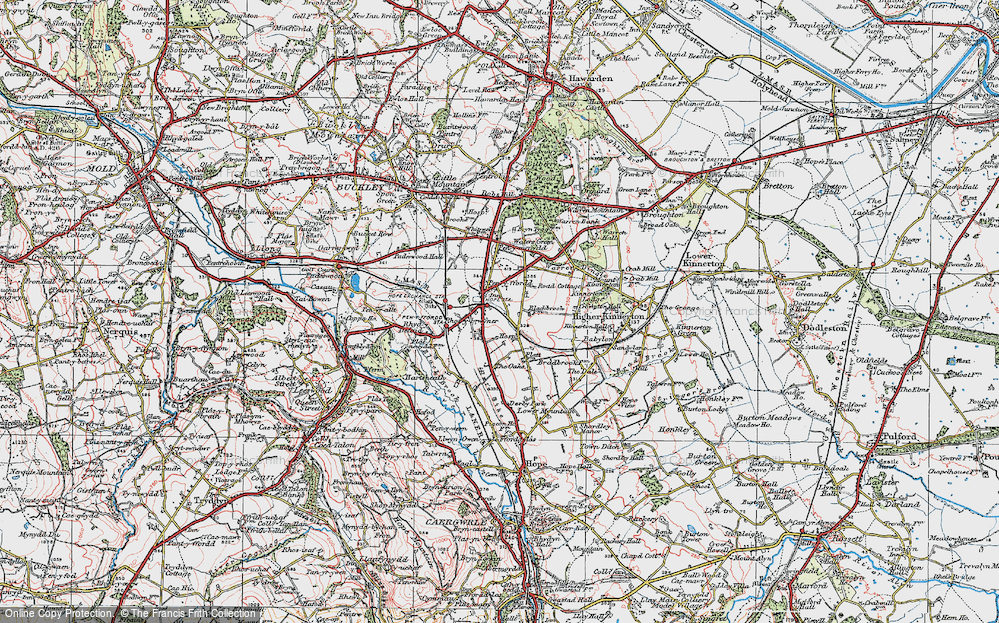 Old Map of Penyffordd, 1924 in 1924
