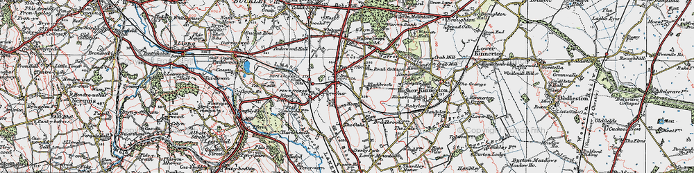 Old map of Penyffordd in 1924