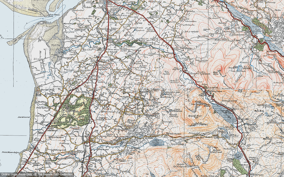 Old Map of Penyffridd, 1922 in 1922
