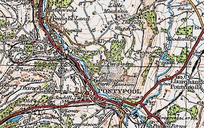 Old map of Penygarn in 1919