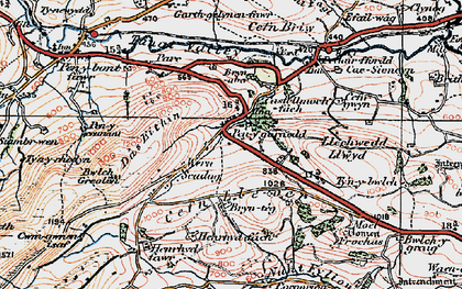 Old map of Bryn-aber in 1921