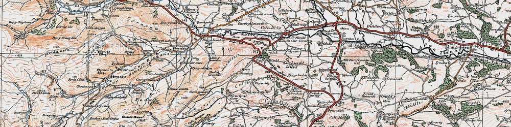Old map of Rhosfawr in 1921