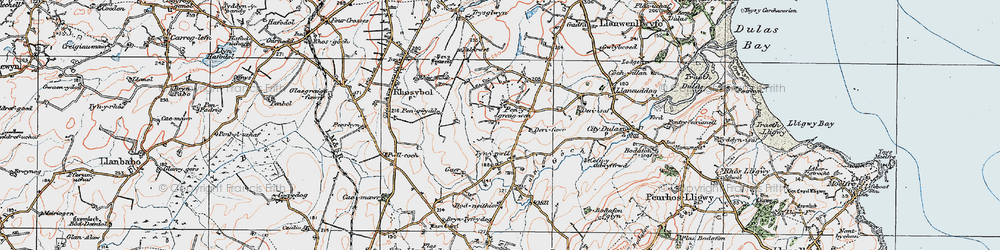 Old map of Penygraigwen in 1922