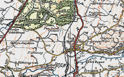 Old map of Penygroes in 1922
