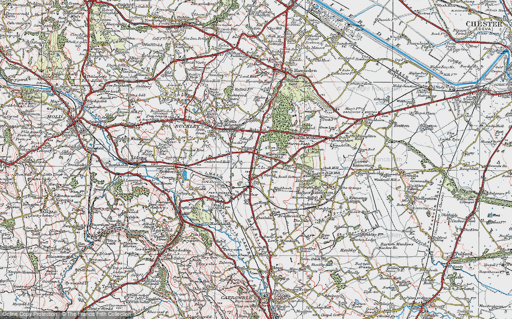 Old Map of Penymynydd, 1924 in 1924