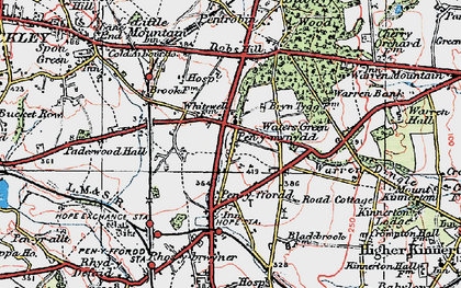 Old map of Penymynydd in 1924