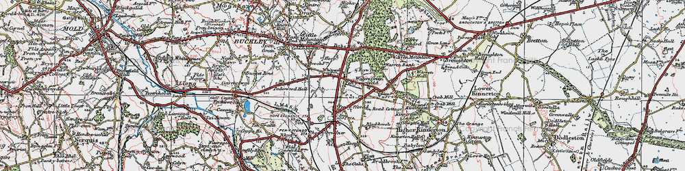 Old map of Penymynydd in 1924