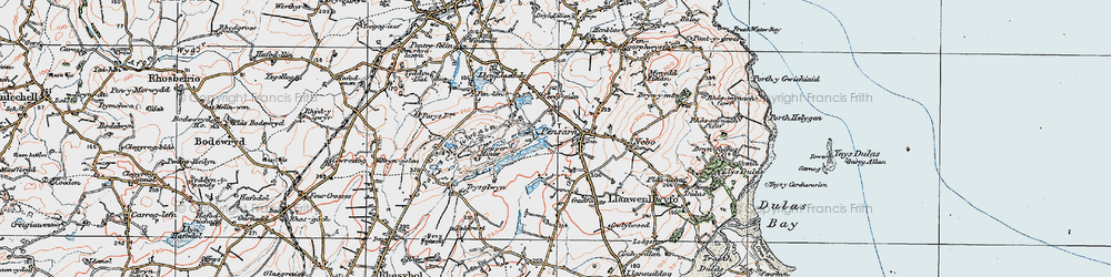 Old map of Penysarn in 1922