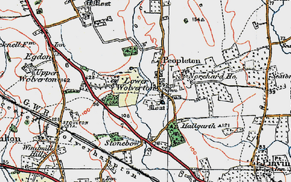 Old map of Peopleton in 1919
