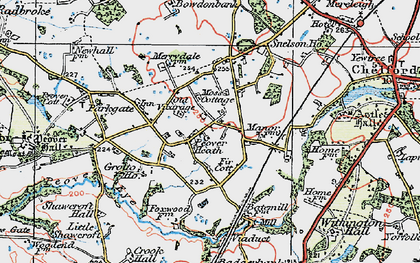 Old map of Peover Heath in 1923