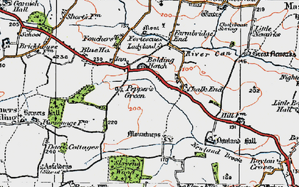 Old map of Pepper's Green in 1919