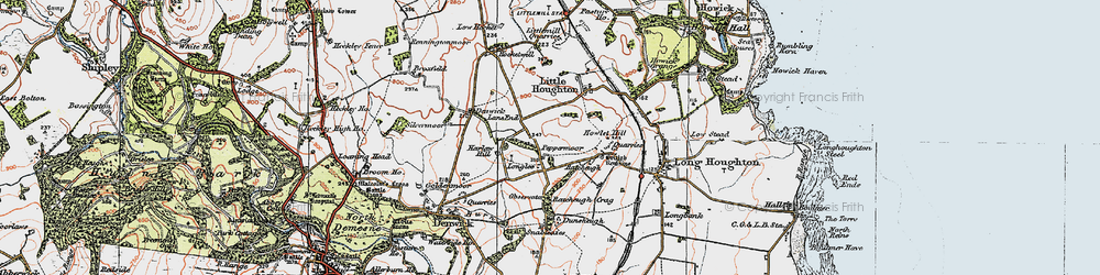 Old map of Peppermoor in 1926