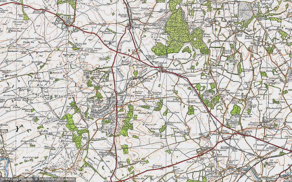 Old Map of Perham Down, 1919 in 1919