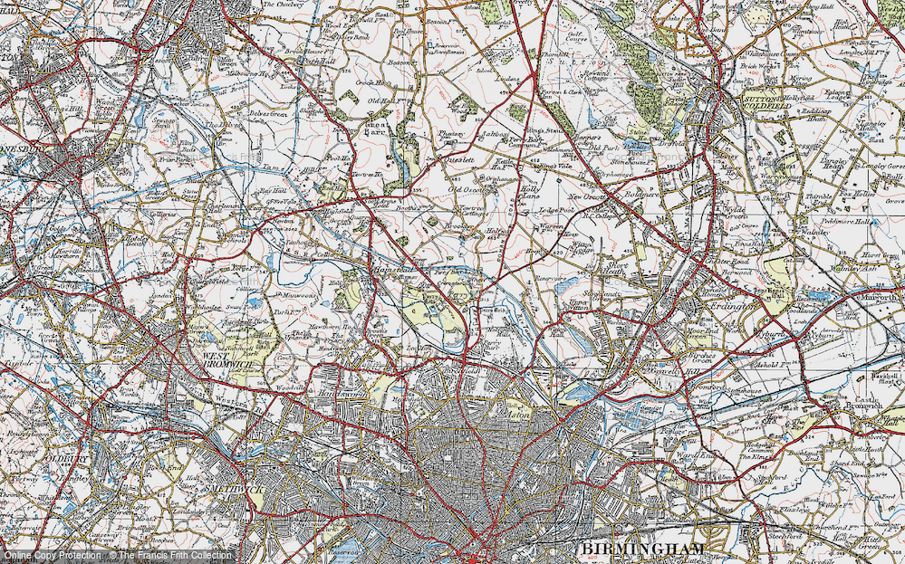 Old Map of Perry Barr, 1921 in 1921