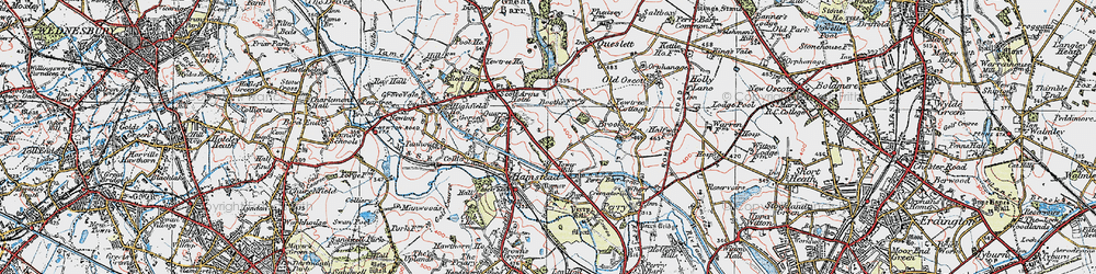 Old map of Perry Beeches in 1921