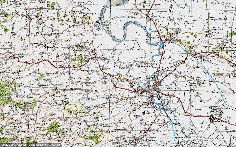 Old Map of Historic Map covering Grange, The in 1919