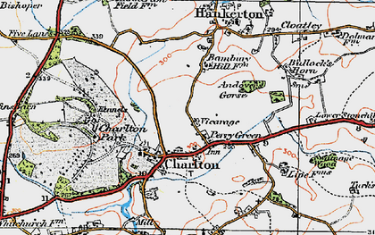 Old map of Andover's Gorse in 1919