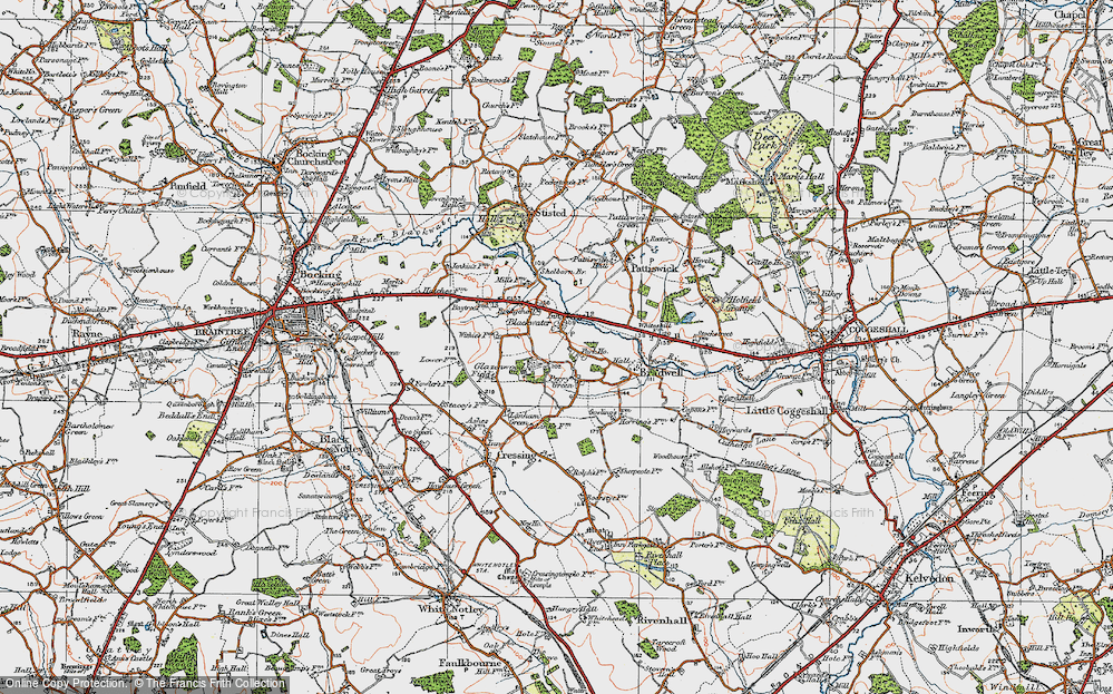 Old Map of Perry Green, 1921 in 1921